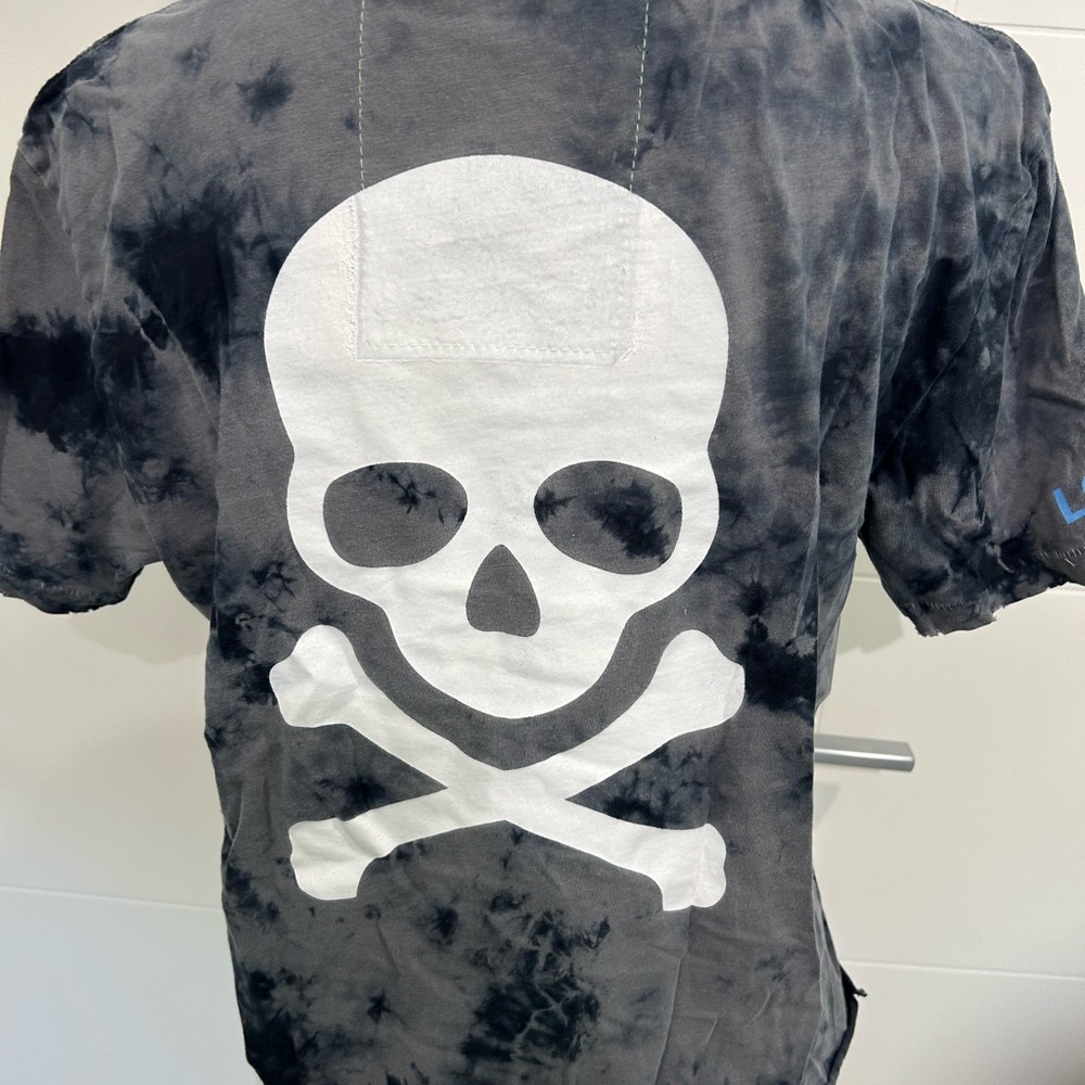 Aviator Nation x Soulcycle London Skull & Crossbones Tie-Dye T-shirt - Picture 3 of 5